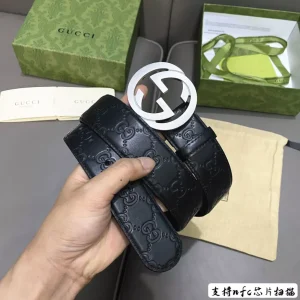 GUCCI SIGNATURE LEATHER BELT - B0145