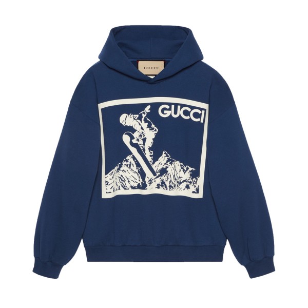 Gucci Cotton Jersey Hooded Sweatshirt - GBH003