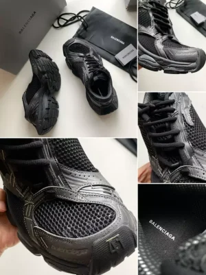 BALENCIAGA MEN'S STAPLER SNEAKER IN BLACK - BB219