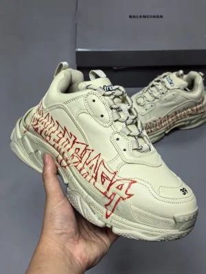 BALENCIAGA TRIPLE S SNEAKER DIY METAL IN WHITEREDBLACK - BB230