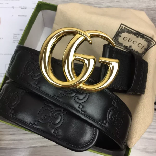 GG MARMONT MATELASSÉ WIDE BELT - B0186