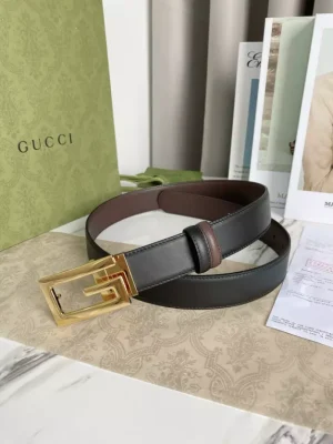 GG REVERSIBLE BELT WITH SQUARE G BUCKLE - B0184