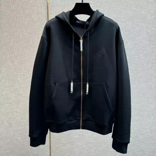 Louis Vuitton Embroidered Jersey Zip Through Hoodie - SLV055