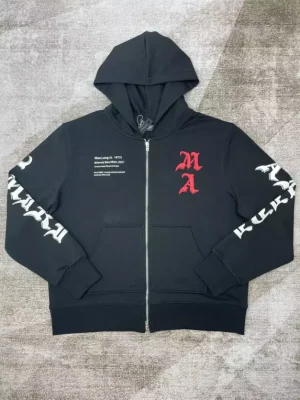 Amiri Ma Core Logo Zip Hoodie - SAV004